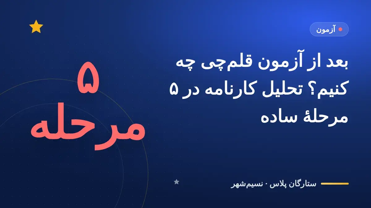 بعد از آزمون قلمچی چه کنیم؟ تحلیل کارنامه در ۵ مرحلهٔ ساده